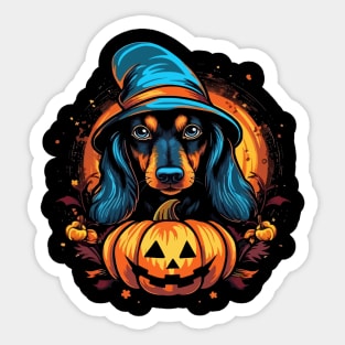 Dachshund Halloween Sticker